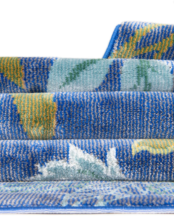 Meadow Breeze Collection Area Rug -  Petal Rectangle Blue  lifestyle 21