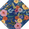 Meadow Breeze Collection Area Rug -  Petal Octagon Blue  lifestyle 32