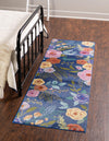 Meadow Breeze Collection Area Rug -  Petal Runner Blue  lifestyle 33