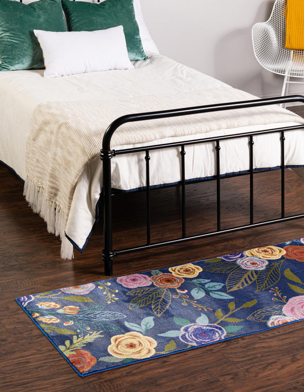 Meadow Breeze Collection Area Rug -  Petal Runner Blue  lifestyle 42