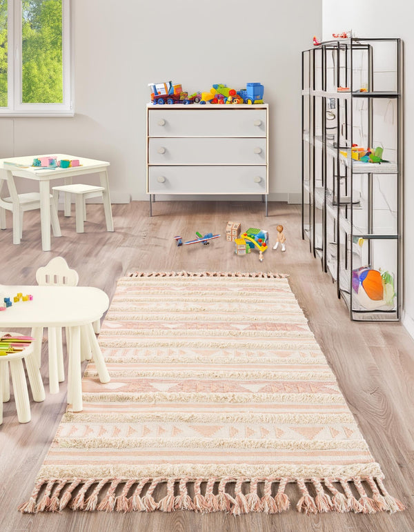 Sonoran Collection Area Rug - Montezuma Rectangle Baby Pink  lifestyle 27