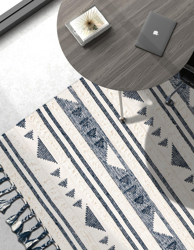 Sonoran Collection Area Rug - Montezuma Rectangle Navy Blue  lifestyle 13
