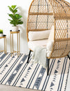 Sonoran Collection Area Rug - Montezuma Rectangle Navy Blue  lifestyle 23