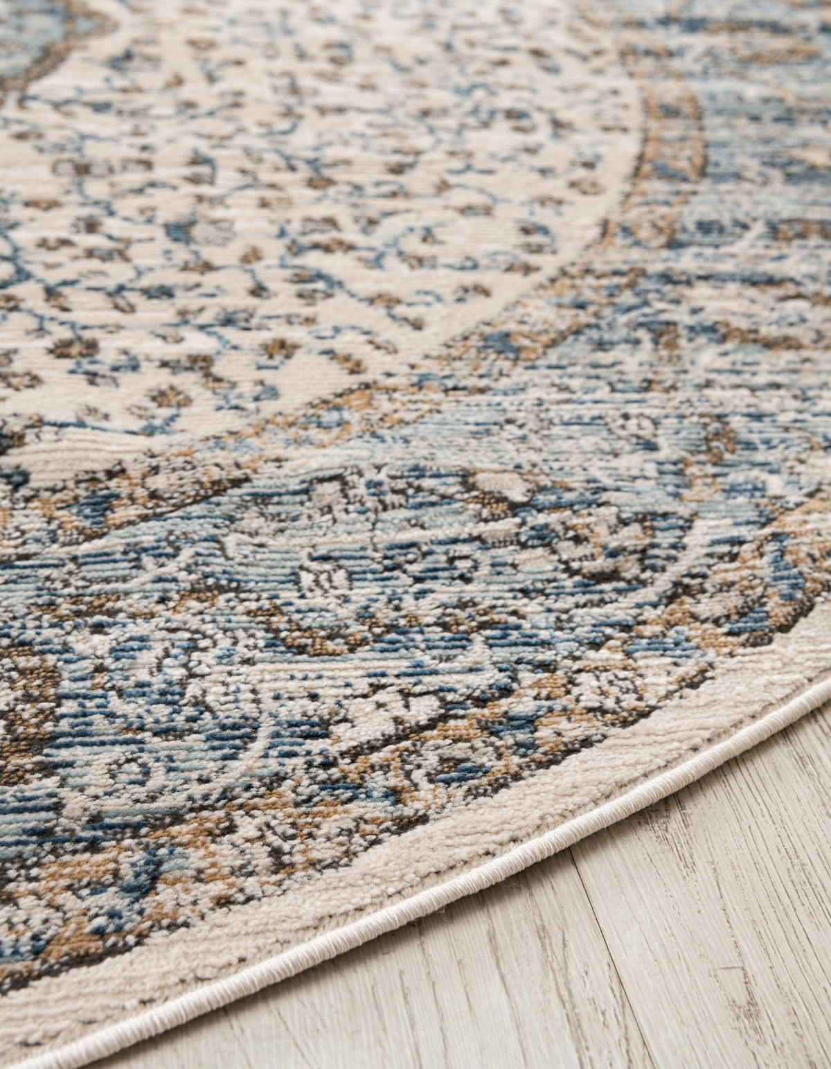 Mykonos Manor Collection Area Rug - Delos Oval Blue  lifestyle 51