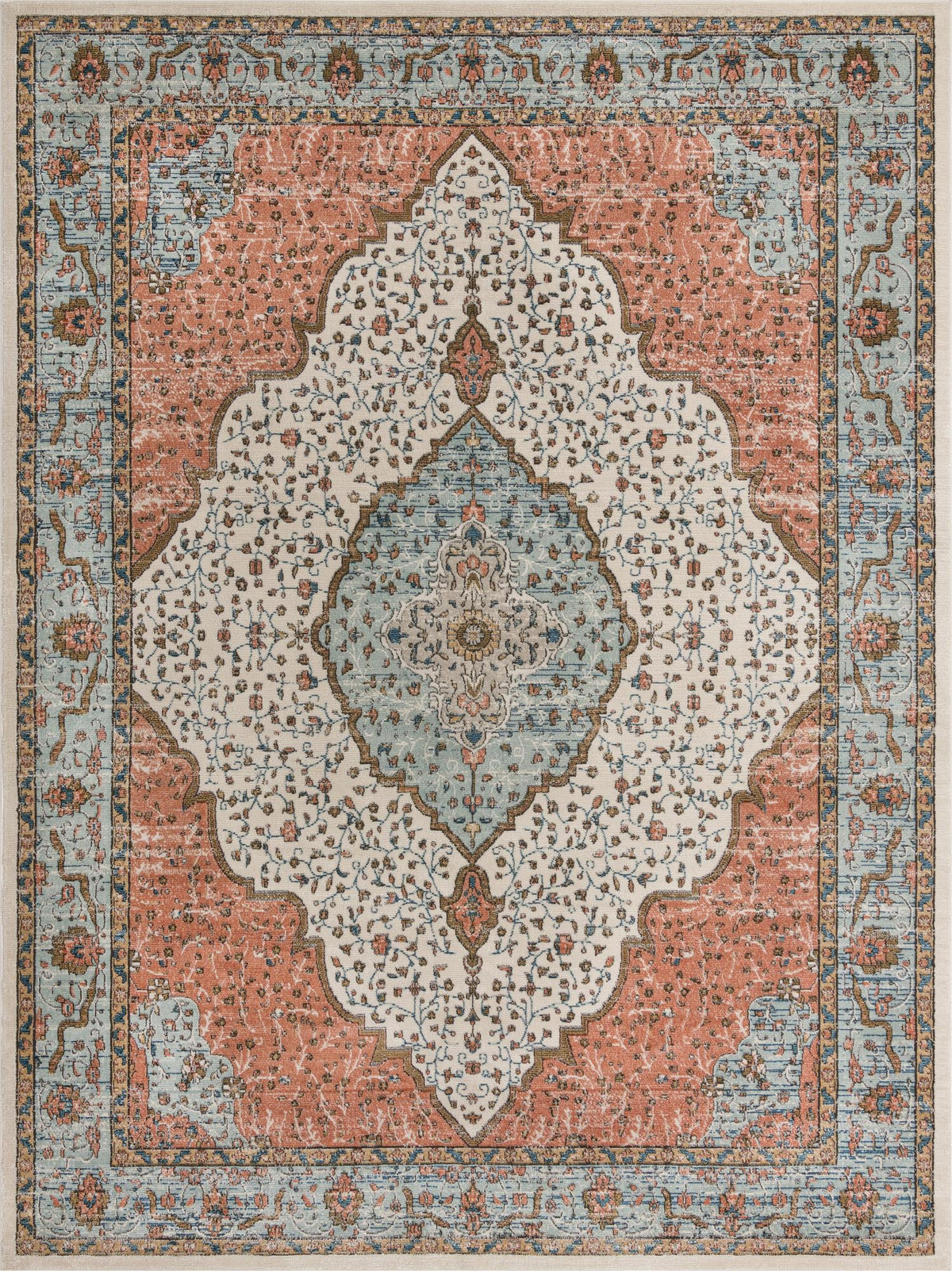 Mykonos Manor Collection Area Rug - Delos Rectangle Ivory  lifestyle 2