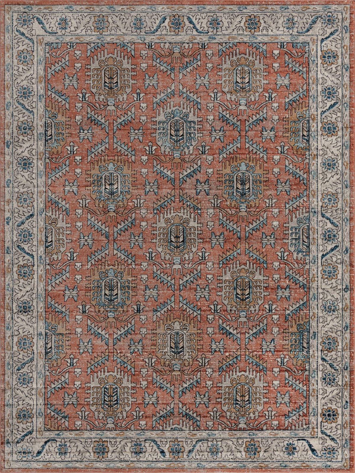 Mykonos Manor Collection Area Rug -  Paros Rectangle Salmon Pink  lifestyle 4