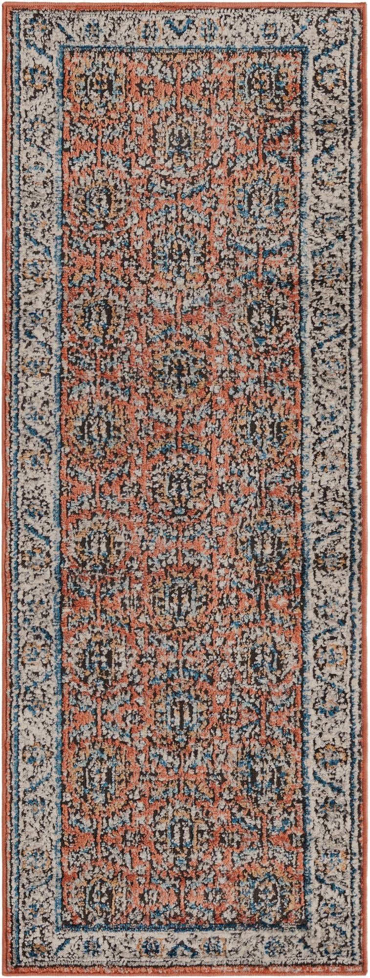 Mykonos Manor Collection Area Rug -  Paros Runner Salmon Pink  lifestyle 84