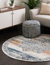 Mykonos Manor Collection Area Rug -  Tinos (Multi) Round Multi  lifestyle 19