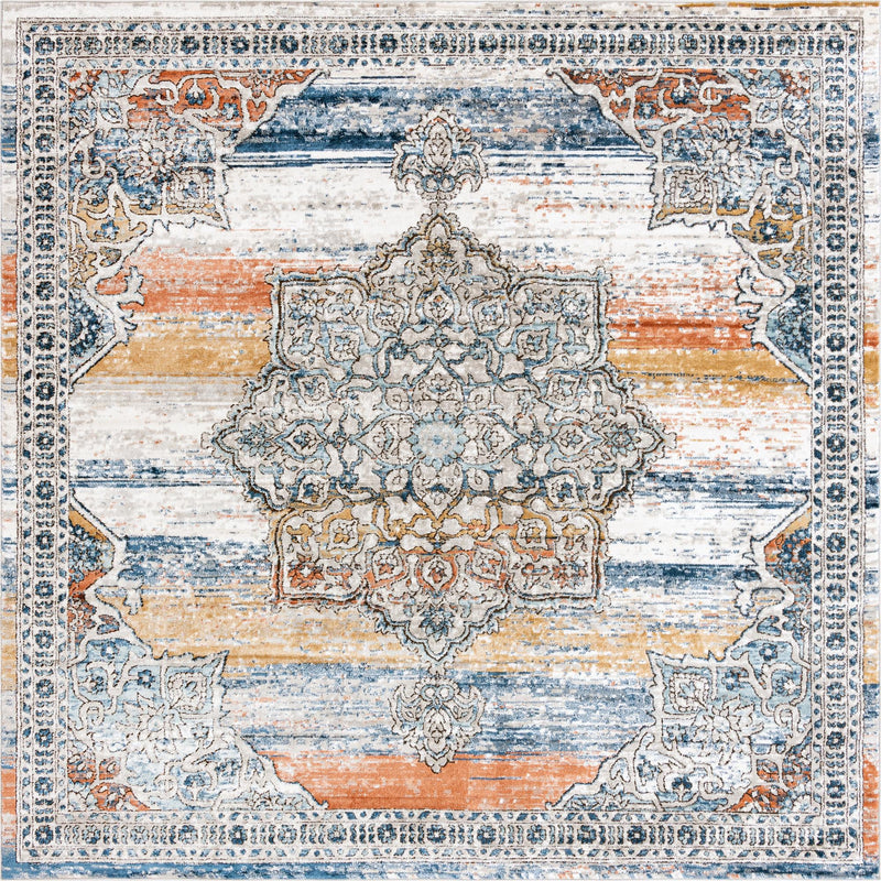 Mykonos Manor Collection Area Rug -  Tinos (Multi) Square Multi  lifestyle 10