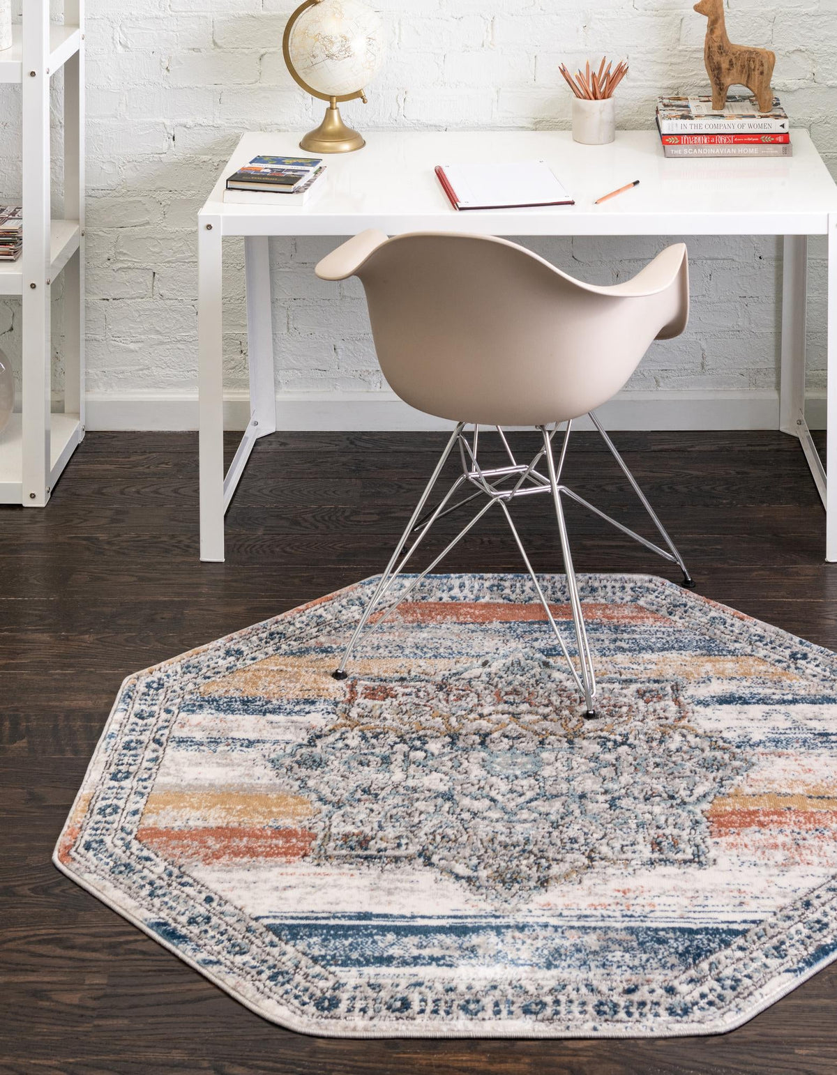 Mykonos Manor Collection Area Rug -  Tinos (Multi) Octagon Multi  lifestyle 17