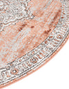 Mykonos Manor Collection Area Rug -  Tinos (Salmon Pink) Round Salmon Pink  lifestyle 34