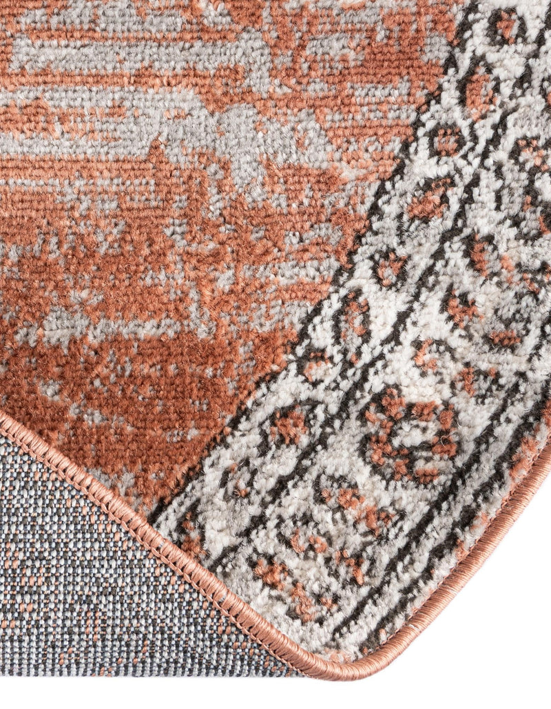 Mykonos Manor Collection Area Rug -  Tinos (Salmon Pink) Round Salmon Pink  lifestyle 44