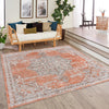 Mykonos Manor Collection Area Rug -  Tinos (Salmon Pink) Square Salmon Pink  lifestyle 49