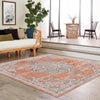 Mykonos Manor Collection Area Rug -  Tinos (Salmon Pink) Square Salmon Pink  lifestyle 50