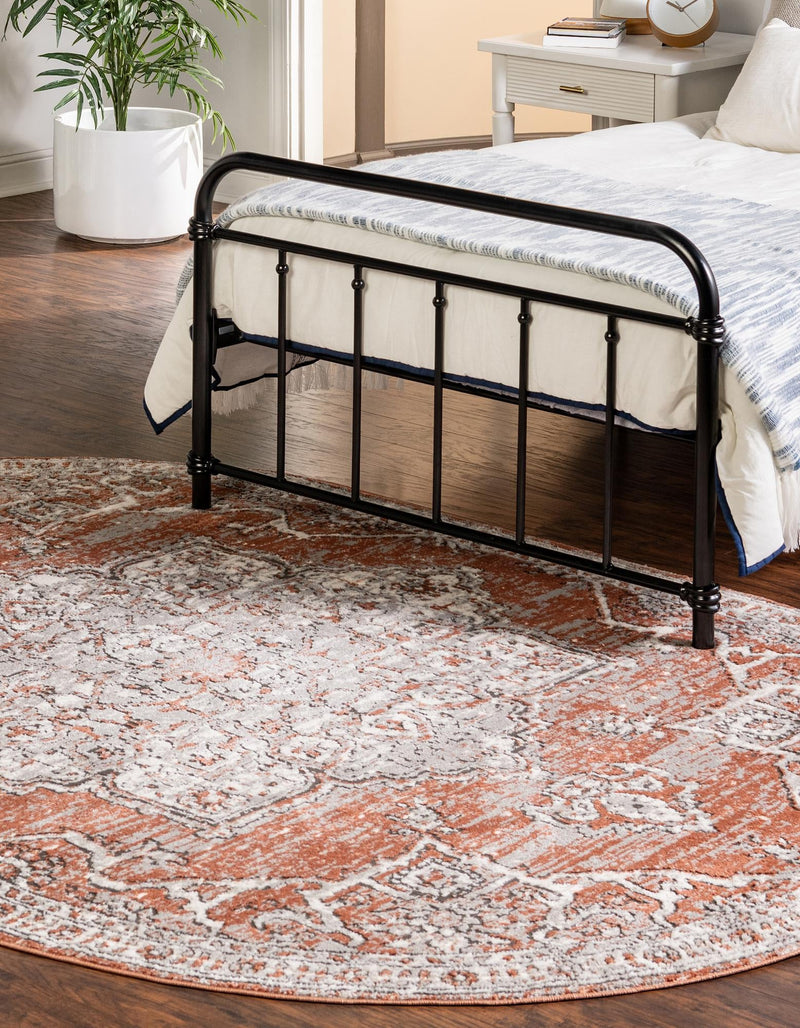 Mykonos Manor Collection Area Rug -  Tinos (Salmon Pink) Oval Salmon Pink  lifestyle 21