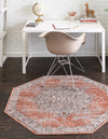 Mykonos Manor Collection Area Rug -  Tinos (Salmon Pink) Octagon Salmon Pink  lifestyle 17