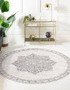 Mykonos Manor Collection Area Rug -  Tinos (Ivory) Round Ivory  lifestyle 19