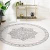 Mykonos Manor Collection Area Rug -  Tinos (Ivory) Round Ivory  lifestyle 79