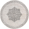 Mykonos Manor Collection Area Rug -  Tinos (Ivory) Round Ivory  lifestyle 14