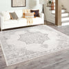 Mykonos Manor Collection Area Rug -  Tinos (Ivory) Square Ivory  lifestyle 80