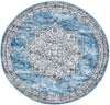 Mykonos Manor Collection Area Rug -  Tinos (Blue) Round Blue  lifestyle 9