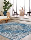 Mykonos Manor Collection Area Rug -  Tinos (Blue) Square Blue  lifestyle 20