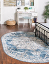 Mykonos Manor Collection Area Rug -  Tinos (Blue) Oval Blue  lifestyle 16