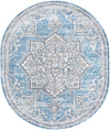 Mykonos Manor Collection Area Rug -  Tinos (Blue) Oval Blue  lifestyle 11
