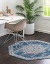 Mykonos Manor Collection Area Rug -  Tinos (Blue) Octagon Blue  lifestyle 22