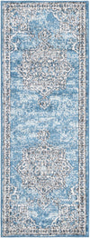 Mykonos Manor Collection Area Rug -  Tinos (Blue) Runner Blue  lifestyle 13