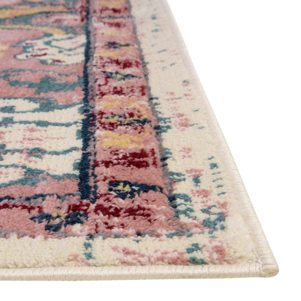 Savannah Elegance Collection Area Rug -  Azalea Octagon Pink  lifestyle 111