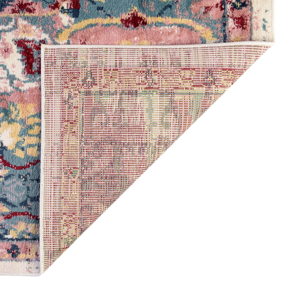 Savannah Elegance Collection Area Rug -  Azalea Octagon Pink  lifestyle 117