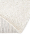 Solid Shag Seaside Collection Area Rug - Azure Cove (Snow White) Round Snow White  lifestyle 55