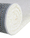 Solid Shag Seaside Collection Area Rug - Azure Cove (Snow White) Round Snow White  lifestyle 70