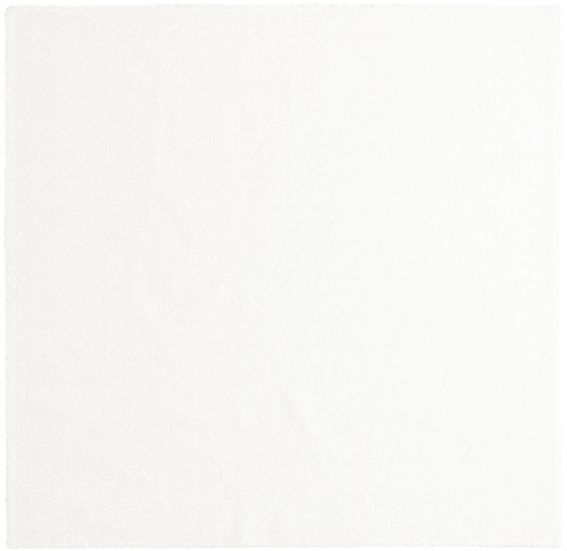 Solid Shag Seaside Collection Area Rug - Azure Cove (Snow White) Square Snow White  lifestyle 20
