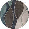 Autumn Meadow Collection Area Rug -  Emberglow Round Blue Gray  lifestyle 29