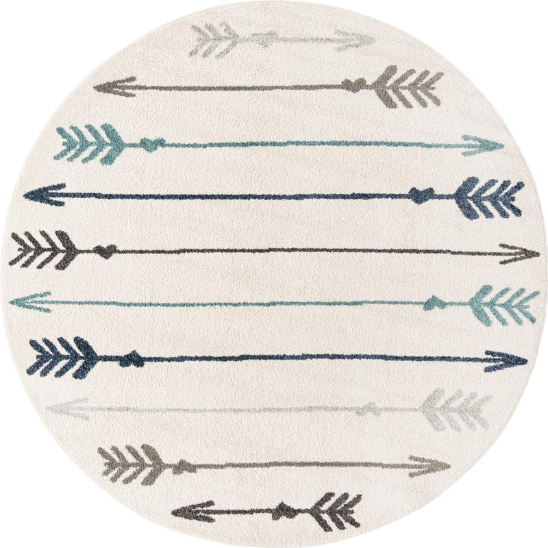 Autumn Meadow Collection Area Rug -  Junipervale Round Ivory  lifestyle 74