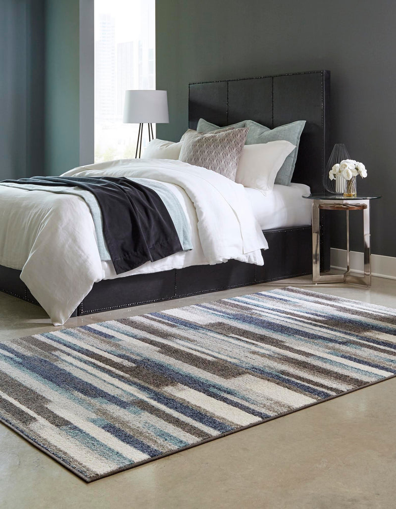 Autumn Meadow Collection Area Rug -  Duskridge Rectangle Blue Gray  lifestyle 9