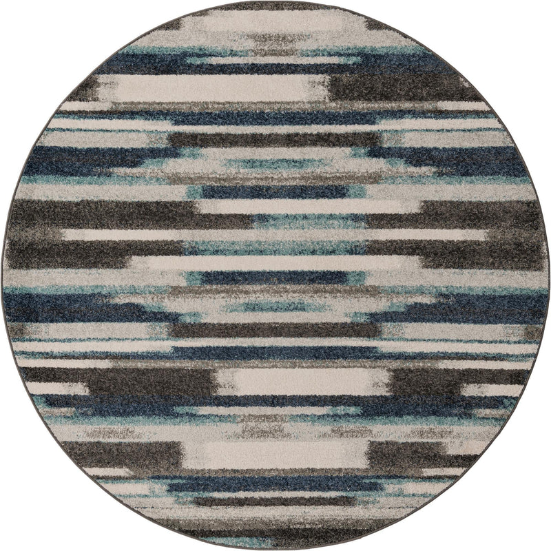 Autumn Meadow Collection Area Rug -  Duskridge Round Blue Gray  lifestyle 60