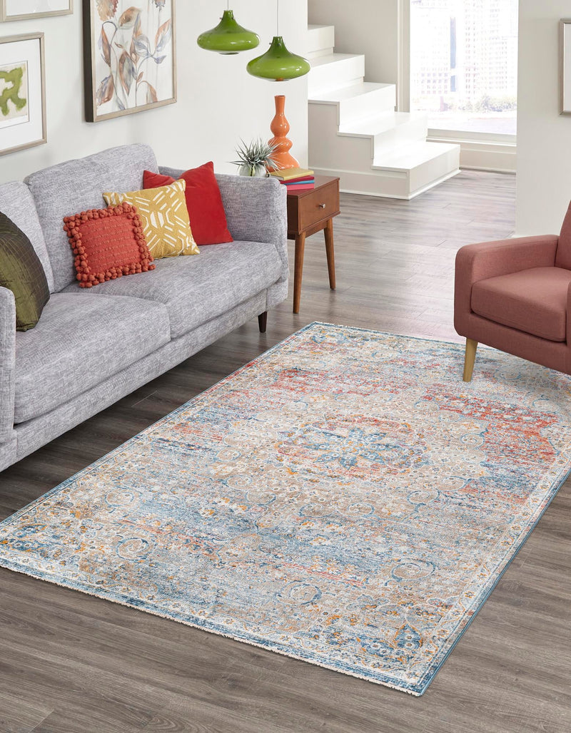 Coastal Haven Collection Area Rug - Seabreeze (Multi) Rectangle Multi  lifestyle 2