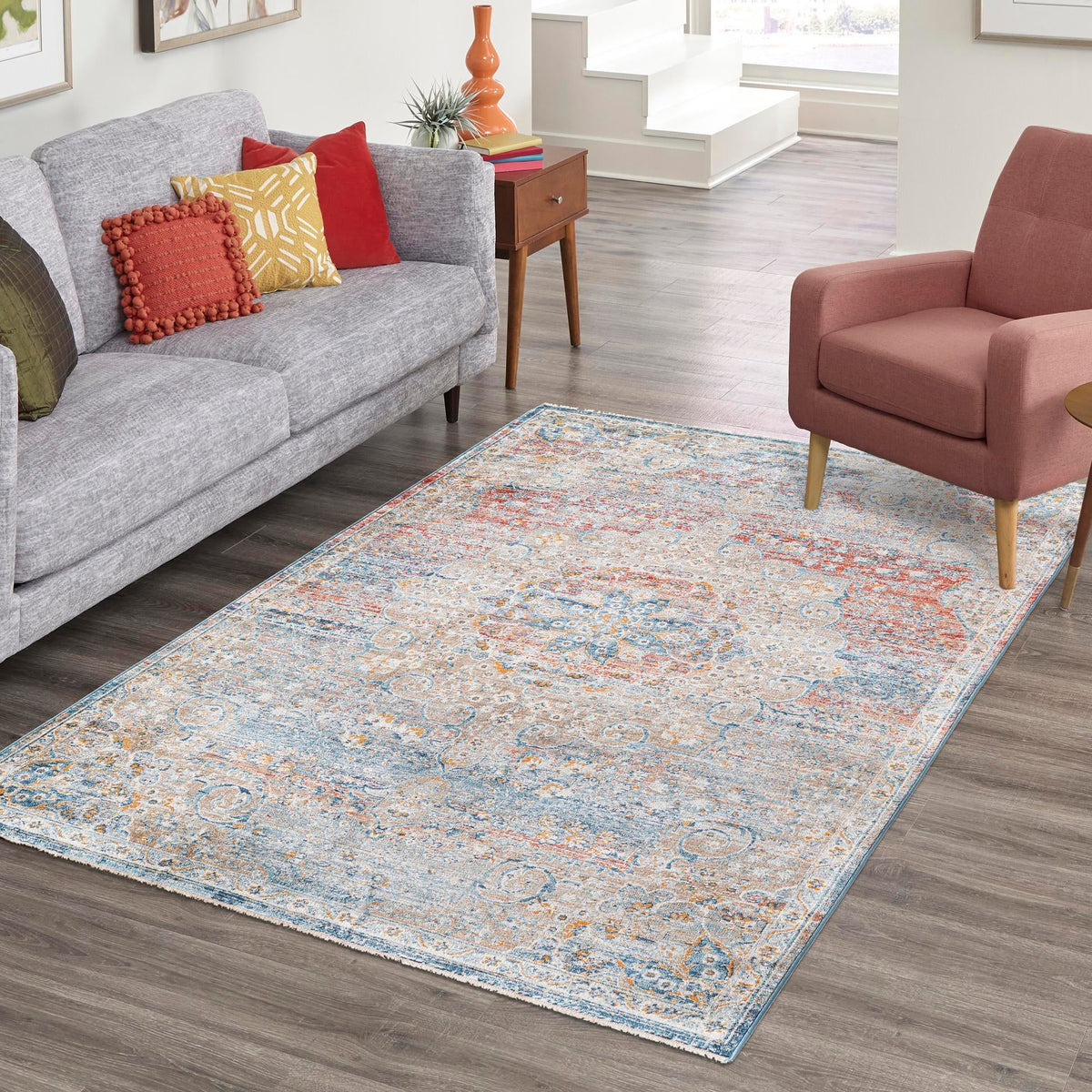 Coastal Haven Collection Area Rug - Seabreeze (Multi) Rectangle Multi  lifestyle 14