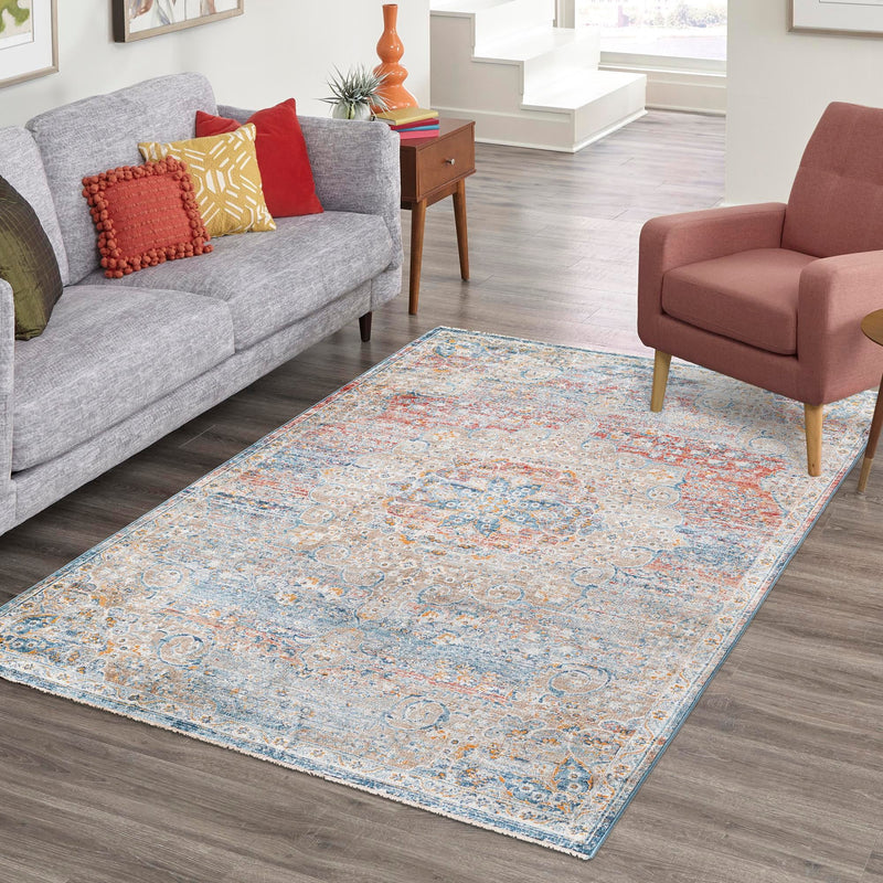 Coastal Haven Collection Area Rug - Seabreeze (Multi) Rectangle Multi  lifestyle 14