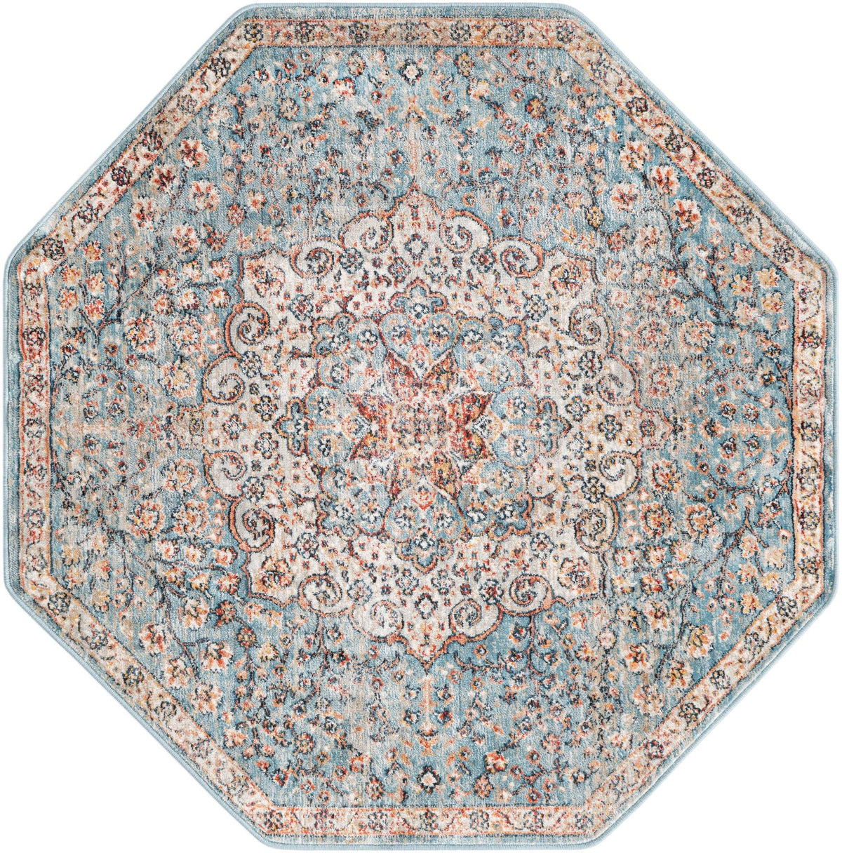 Coastal Haven Collection Area Rug - Seabreeze (Multi) Octagon Multi  lifestyle 20