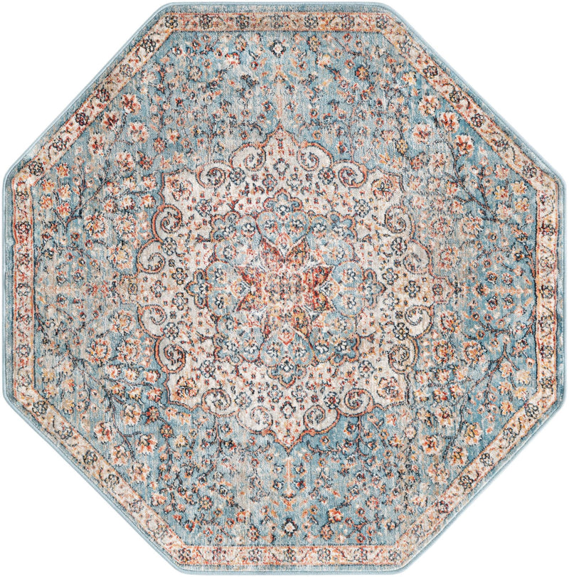 Coastal Haven Collection Area Rug - Seabreeze (Multi) Octagon Multi  lifestyle 20