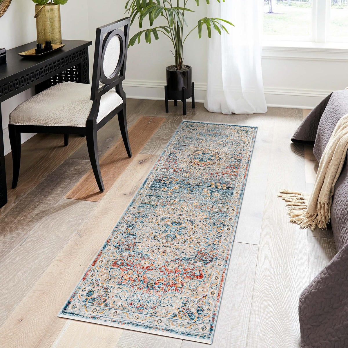 Coastal Haven Collection Area Rug - Seabreeze (Multi) Runner Multi  lifestyle 79
