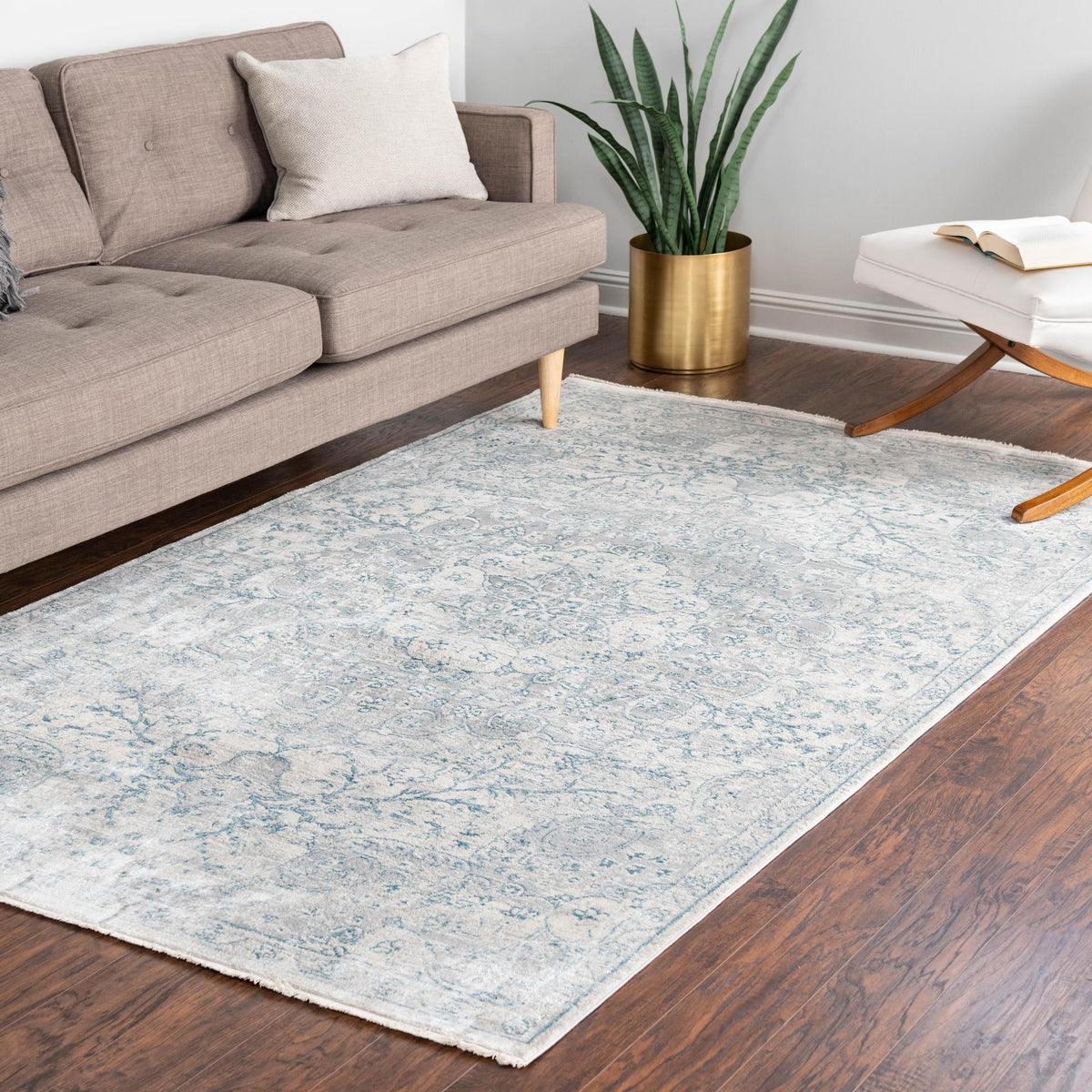 Coastal Haven Collection Area Rug - Seabreeze (Gray) Rectangle Gray  lifestyle 18