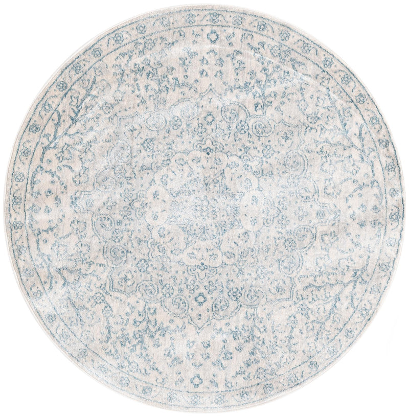 Coastal Haven Collection Area Rug - Seabreeze (Gray) Round Gray  lifestyle 20