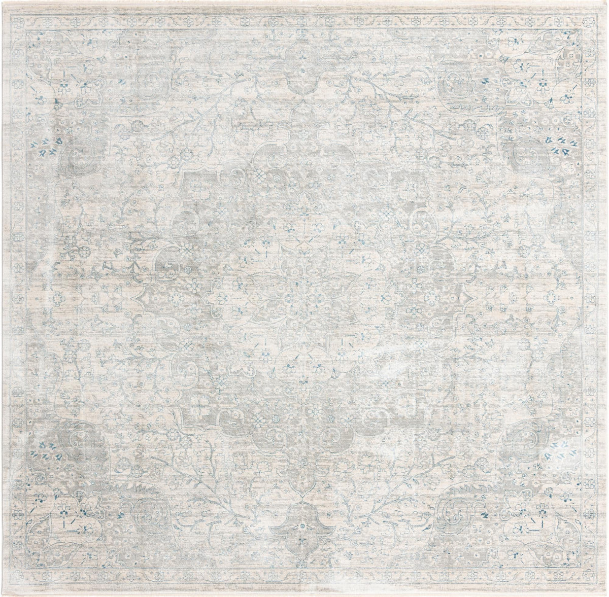 Coastal Haven Collection Area Rug - Seabreeze (Gray) Square Gray  lifestyle 21