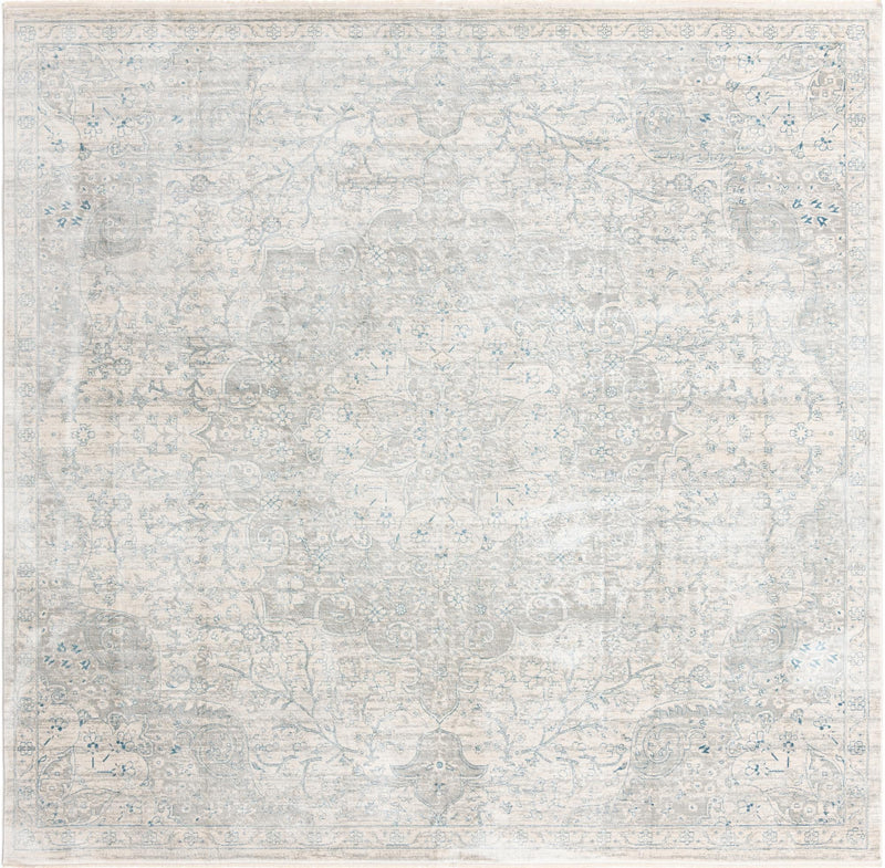 Coastal Haven Collection Area Rug - Seabreeze (Gray) Square Gray  lifestyle 21