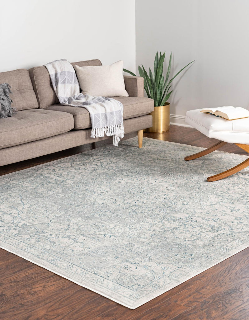 Coastal Haven Collection Area Rug - Seabreeze (Gray) Square Gray  lifestyle 31